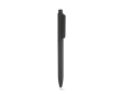 Pen van gerecycled plastic met versterkte clip en blauwe inkt kleur zwart