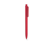 Pen van gerecycled plastic met versterkte clip en blauwe inkt kleur rood