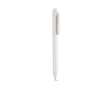 Pen van gerecycled plastic met versterkte clip en blauwe inkt kleur wit