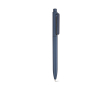 Pen van gerecycled plastic met versterkte clip en blauwe inkt kleur marineblauw