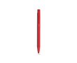 Pen van gerecycled aluminium met rubberen afwerking en blauwe inkt kleur rood