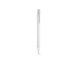 Pen van gerecycled aluminium met rubberen afwerking en blauwe inkt kleur wit
