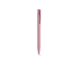 Pen van gerecycled aluminium met rubberen afwerking en blauwe inkt kleur lichtroze