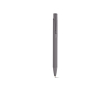 Pen van gerecycled aluminium met rubberen afwerking en blauwe inkt kleur grijs
