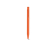 Pen van gerecycled aluminium met rubberen afwerking en blauwe inkt kleur oranje
