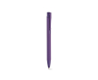 Pen van gerecycled aluminium met rubberen afwerking en blauwe inkt kleur paars