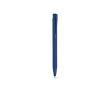 Pen van gerecycled aluminium met rubberen afwerking en blauwe inkt kleur marineblauw