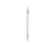 Pen van gerecycled aluminium met drukknop en blauwe inkt kleur wit