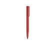 Drukpen van gerecycled aluminium, glanzend, blauwe inkt kleur rood