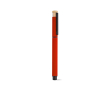 Rollerpen van gerecycled aluminium en bamboe met blauwe inkt kleur rood