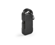 Ultracompacte draagbare plastic oplader sleutelhanger 1.000mAh kleur zwart