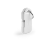Ultracompacte draagbare plastic oplader sleutelhanger 1.000mAh kleur wit