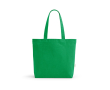 Tas van gerecycled katoen en RPET met lange handvatten 280 g/m2 kleur groen