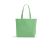 Tas van gerecycled katoen en RPET met lange handvatten 280 g/m2 kleur lichtgroen