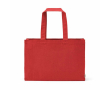 Eco katoenen boodschappentas met platte bodem 280 g/m² kleur rood