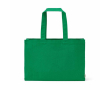 Eco katoenen boodschappentas met platte bodem 280 g/m² kleur groen