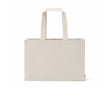 Eco katoenen boodschappentas met platte bodem 280 g/m² kleur naturel