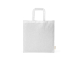Tas van naturel gerecycled katoen met korte hengsels 140 g/m² kleur wit