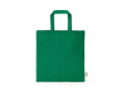 Tas van naturel gerecycled katoen met korte hengsels 140 g/m² kleur groen