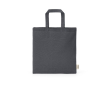 Tas van naturel gerecycled katoen met korte hengsels 140 g/m² kleur grijs