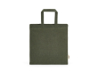 Tas van naturel gerecycled katoen met korte hengsels 140 g/m² kleur miliair groen