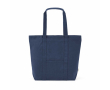 Boodschappentas van gerecycled katoen met rits 360 g/m² kleur marineblauw