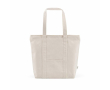 Boodschappentas van gerecycled katoen met rits 360 g/m² kleur naturel