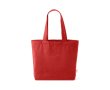 Eco boodschappentas met binnenvak en lange hengsels 220 g/m² kleur rood