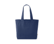 Eco boodschappentas met binnenvak en lange hengsels 220 g/m² kleur marineblauw