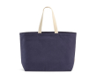 Boodschappentas van katoen met bodemvouw 32 L 400 g/m² kleur marineblauw