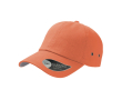 Baseballpet van katoenen keperstof met metalen oogjes 250 g/m² kleur oranje