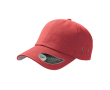 Baseballpet van katoenen keperstof met metalen oogjes 250 g/m² kleur rood