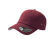 Baseballpet van katoenen keperstof met metalen oogjes 250 g/m² kleur bordeaux