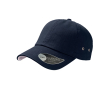 Baseballpet van katoenen keperstof met metalen oogjes 250 g/m² kleur marineblauw