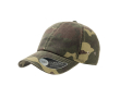 Baseballpet van katoenen keperstof met metalen oogjes 250 g/m² kleur camouflage