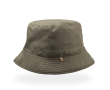 Omkeerbare vissershoed van polyester met gekleurde binnenkant kleur olijfgroen