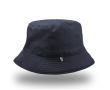 Omkeerbare vissershoed van polyester met gekleurde binnenkant kleur marineblauw