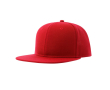 Pet voor kinderen van gerecycled polyester met platte klep 300 g/m² kleur rood