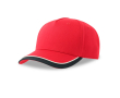 Pet voor kinderen van biokatoen in baseballstijl, 260 g/m² kleur rood