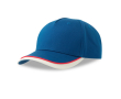 Pet voor kinderen van biokatoen in baseballstijl, 260 g/m² kleur koningsblauw