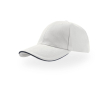 Katoenen pet met gespsluiting, onesize 250 g/m² kleur wit/blauw