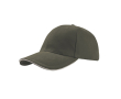 Katoenen pet met gespsluiting, onesize 250 g/m² kleur olijfgroen