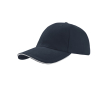 Katoenen pet met gespsluiting, onesize 250 g/m² kleur marineblauw