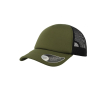 Polyester pet met gebogen en gevoerde klep 80 g/m² kleur olijfgroen