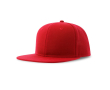 Pet van gerecycleerde polyester keperstof met platte klep 300 g/m² kleur rood