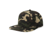 Pet van gerecycled polyester met platte klep, 5 panelen, 300 g/m² kleur camouflage