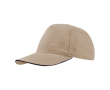 Lichte katoenen pet met contrasterende klep 160 g/m² kleur khaki