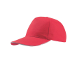 Lichte katoenen pet met contrasterende klep 160 g/m² kleur rood