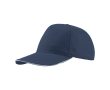 Lichte katoenen pet met contrasterende klep 160 g/m² kleur marineblauw