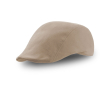 Ruiterbarett van geborsteld katoen met klittenbandsluiting 235 g/m² kleur khaki